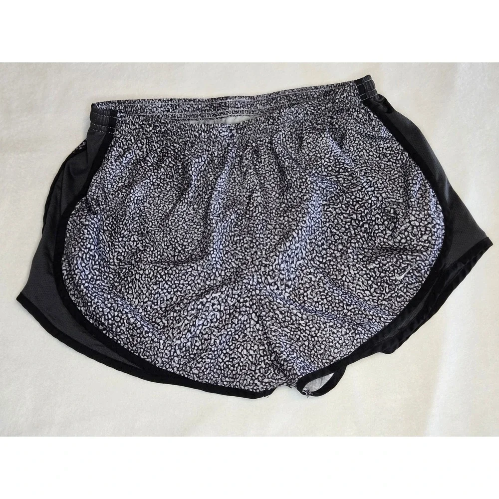Nike Dri-FIT Running Shorts Bundle Womens Large Tropical Floral Leopard 2 Pairs